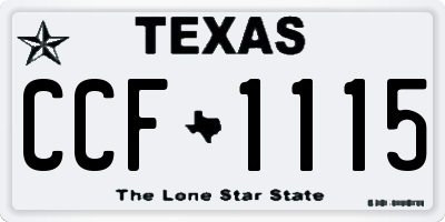 TX license plate CCF1115