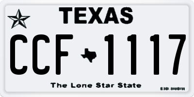 TX license plate CCF1117