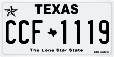 TX license plate CCF1119