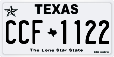 TX license plate CCF1122