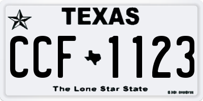 TX license plate CCF1123