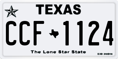 TX license plate CCF1124