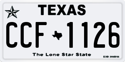 TX license plate CCF1126