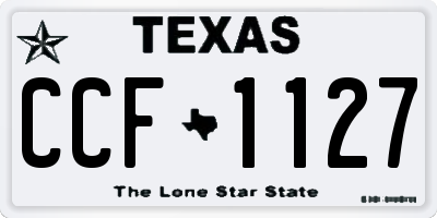 TX license plate CCF1127