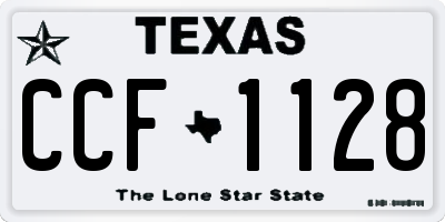 TX license plate CCF1128