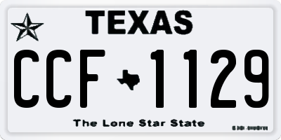 TX license plate CCF1129