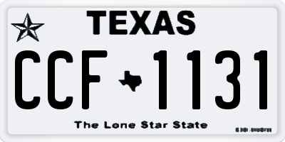 TX license plate CCF1131