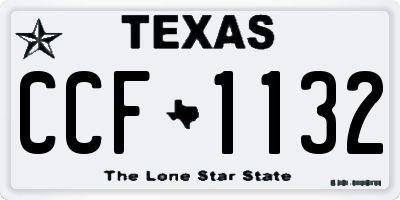 TX license plate CCF1132
