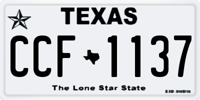 TX license plate CCF1137