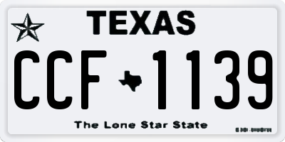 TX license plate CCF1139