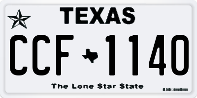 TX license plate CCF1140