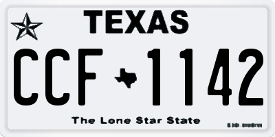 TX license plate CCF1142