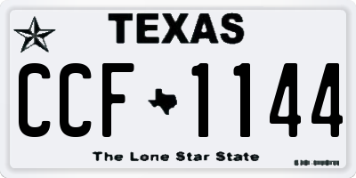 TX license plate CCF1144