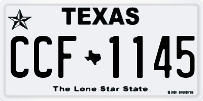 TX license plate CCF1145