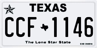 TX license plate CCF1146
