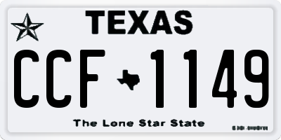 TX license plate CCF1149