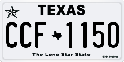 TX license plate CCF1150