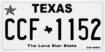 TX license plate CCF1152