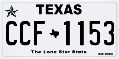 TX license plate CCF1153