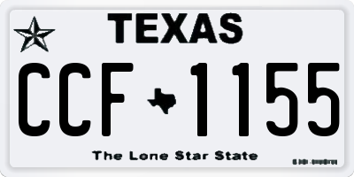 TX license plate CCF1155