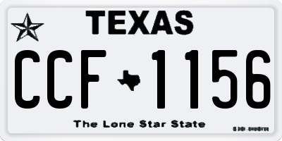 TX license plate CCF1156