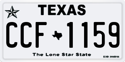TX license plate CCF1159