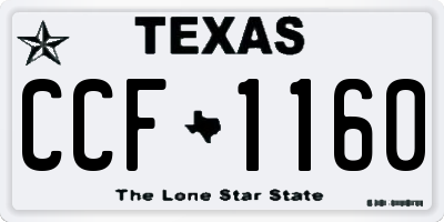 TX license plate CCF1160