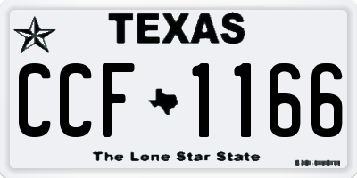 TX license plate CCF1166