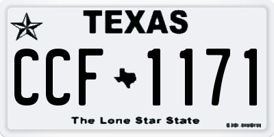 TX license plate CCF1171