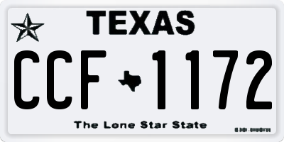 TX license plate CCF1172
