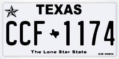 TX license plate CCF1174