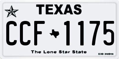 TX license plate CCF1175