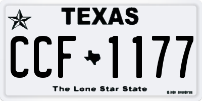 TX license plate CCF1177
