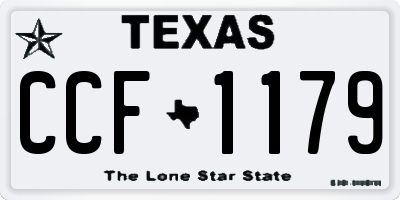 TX license plate CCF1179