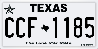 TX license plate CCF1185