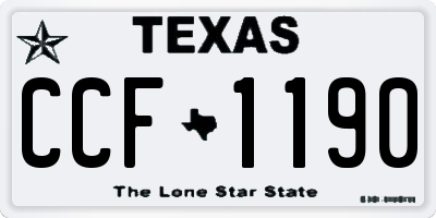 TX license plate CCF1190