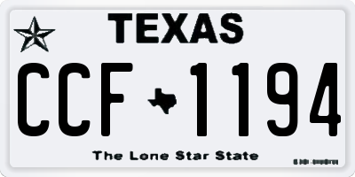 TX license plate CCF1194