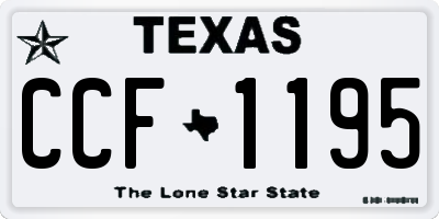 TX license plate CCF1195