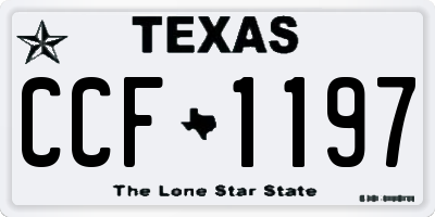 TX license plate CCF1197