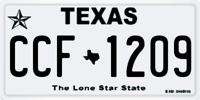TX license plate CCF1209
