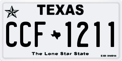TX license plate CCF1211