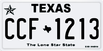 TX license plate CCF1213