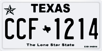 TX license plate CCF1214