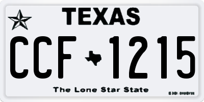 TX license plate CCF1215