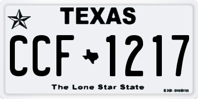 TX license plate CCF1217