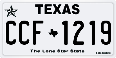 TX license plate CCF1219