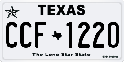 TX license plate CCF1220