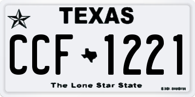 TX license plate CCF1221