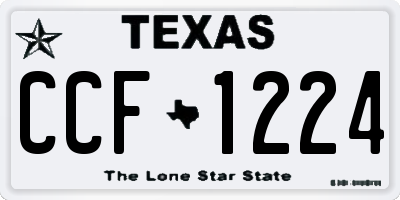 TX license plate CCF1224