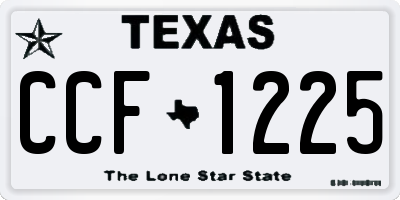 TX license plate CCF1225